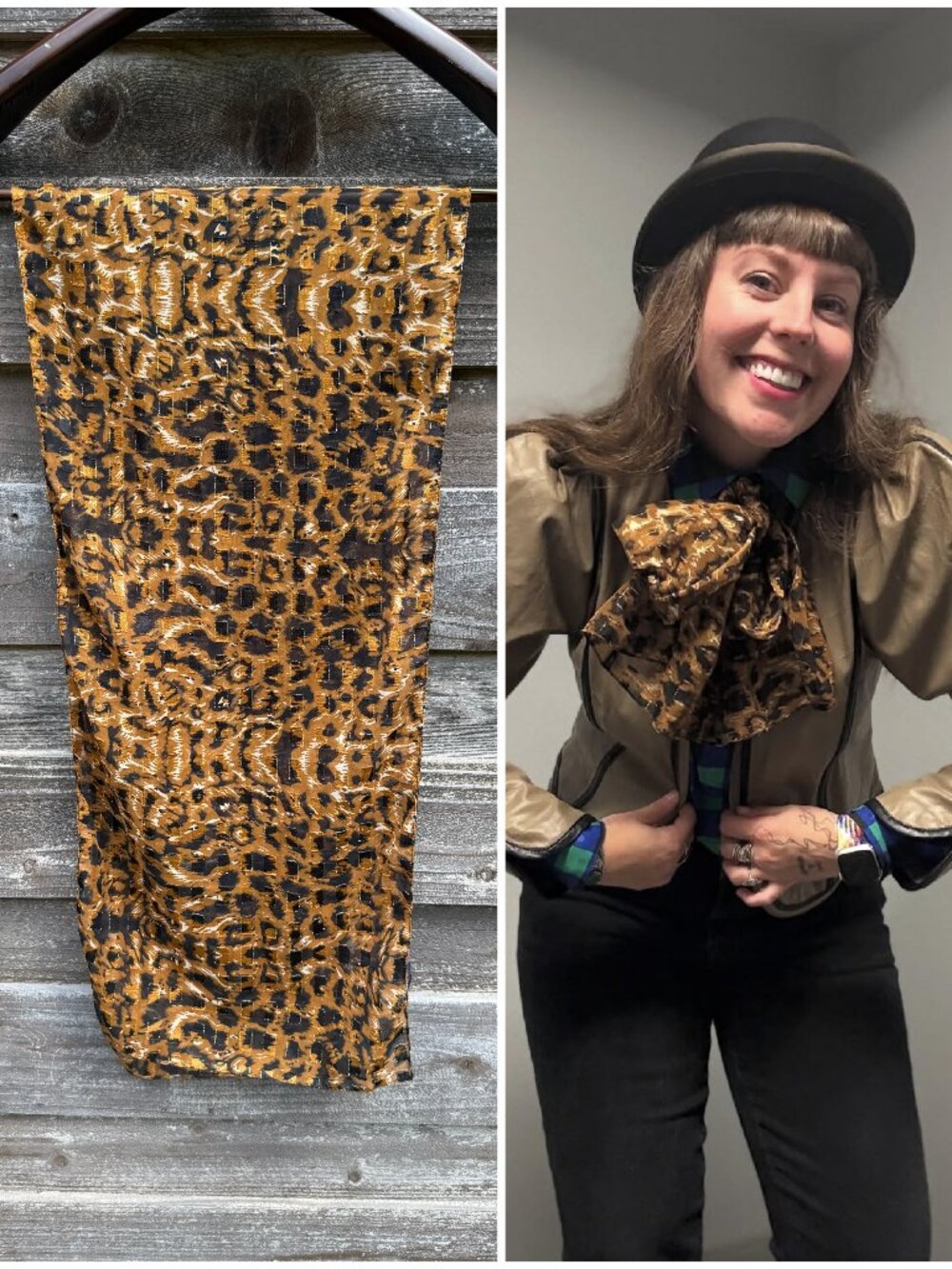 PRICE FIRM Animal Print Lightweight Scarf